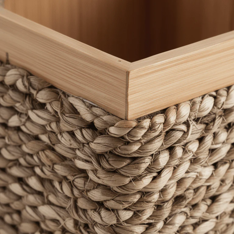 Oslo Bamboo Multipurpose Storage Box | Handcrafted Organizer - Image 4