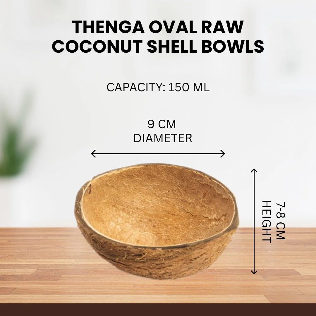 Oval Raw Coconut Shell Bowls (Pack of 15 | 150ml) - Image 7