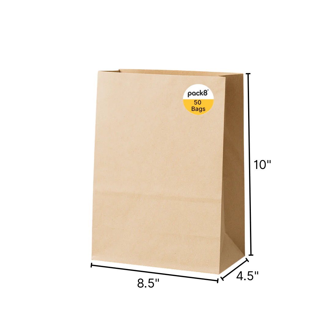 Neo Brown Kraft Paper Bags , SOS bags| (Pack of 50) - Image 2
