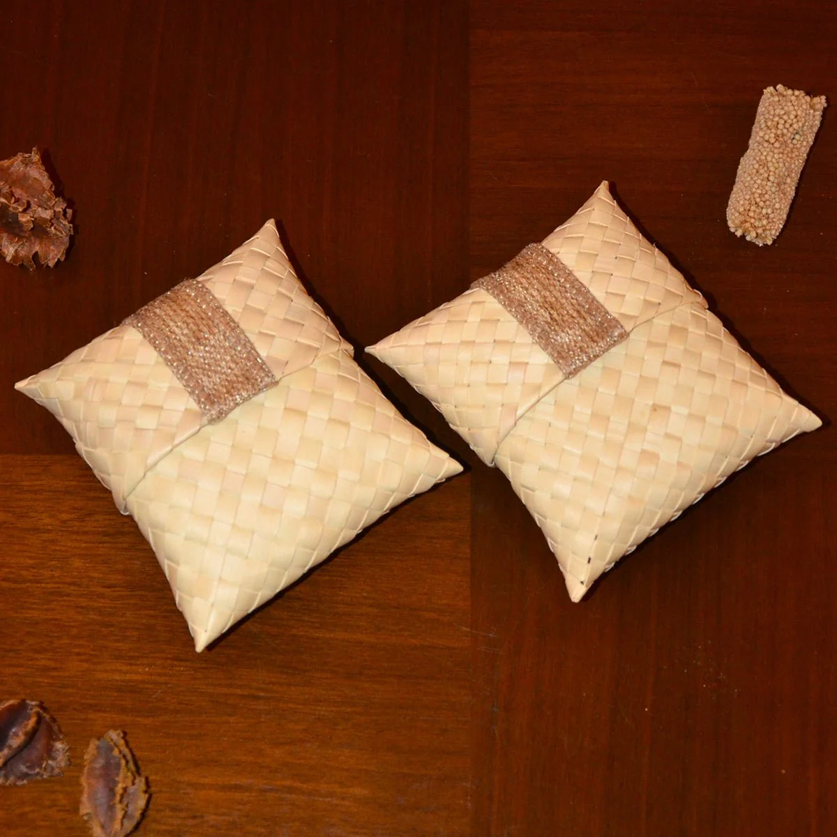 Palm Leaf Gift & Utility Pouch (Set of 2) - Image 10