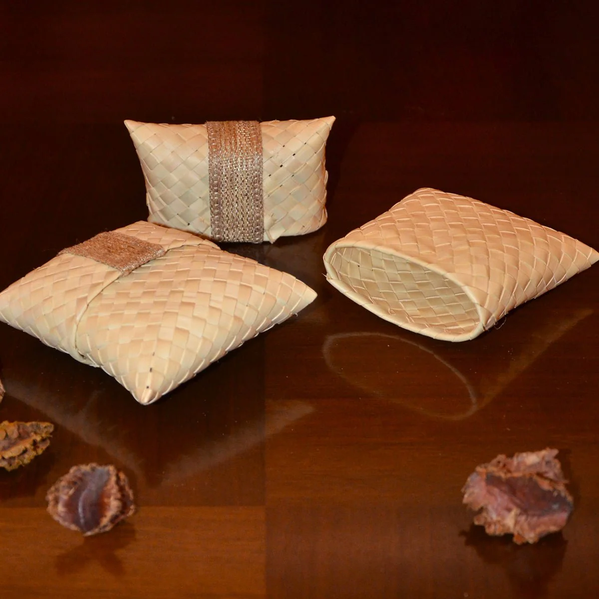 Palm Leaf Gift & Utility Pouch (Set of 2) - Image 11