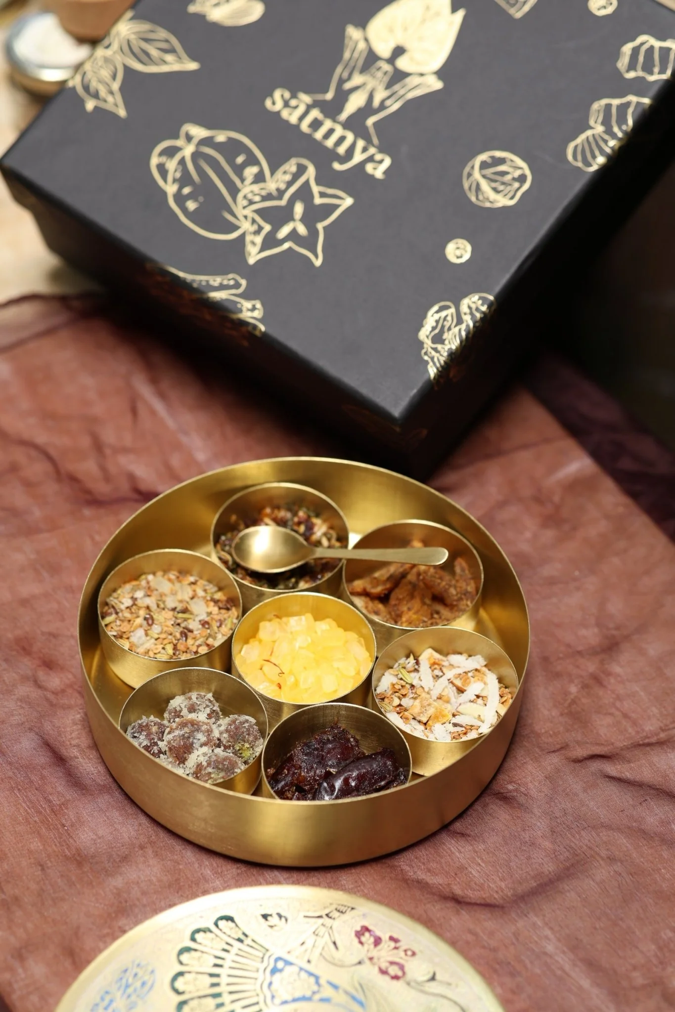 Paramparā Box | Handcrafted Brass Mukhwas Box for Traditional Serving - Image 3