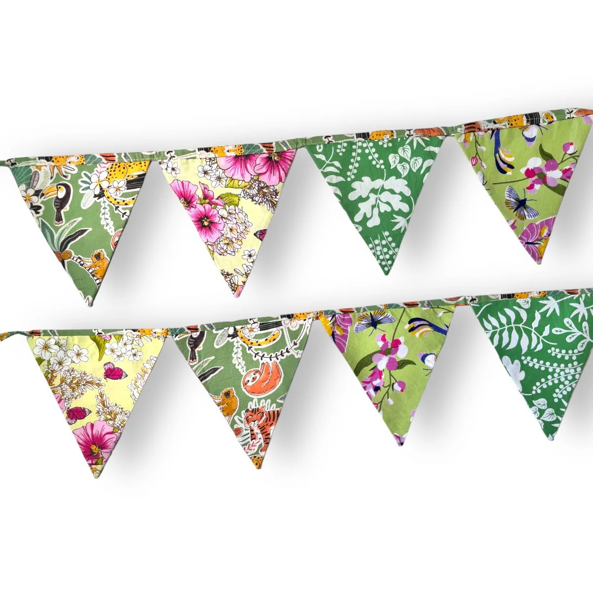 Party Green Streamer Combo - Green Banner Bunting + Green Fringe Streamer Garland (Pack of 2) - Image 3