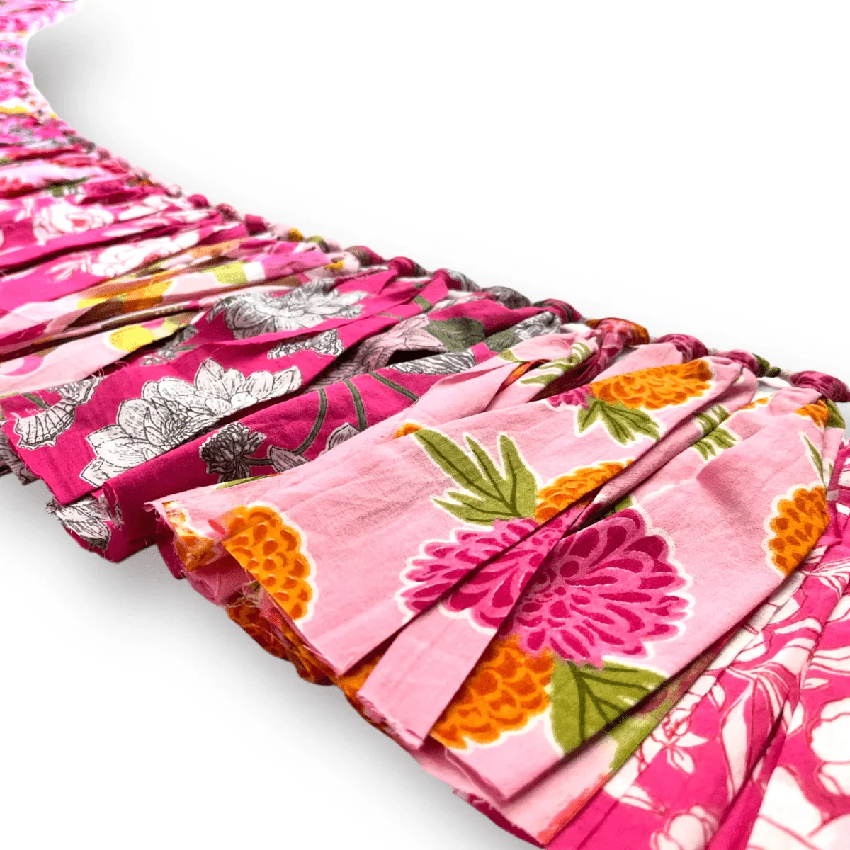 Party Pink Streamer Combo - Pink Banner Bunting + Pink Fringe Streamer Garland (Pack of 2) - Image 4