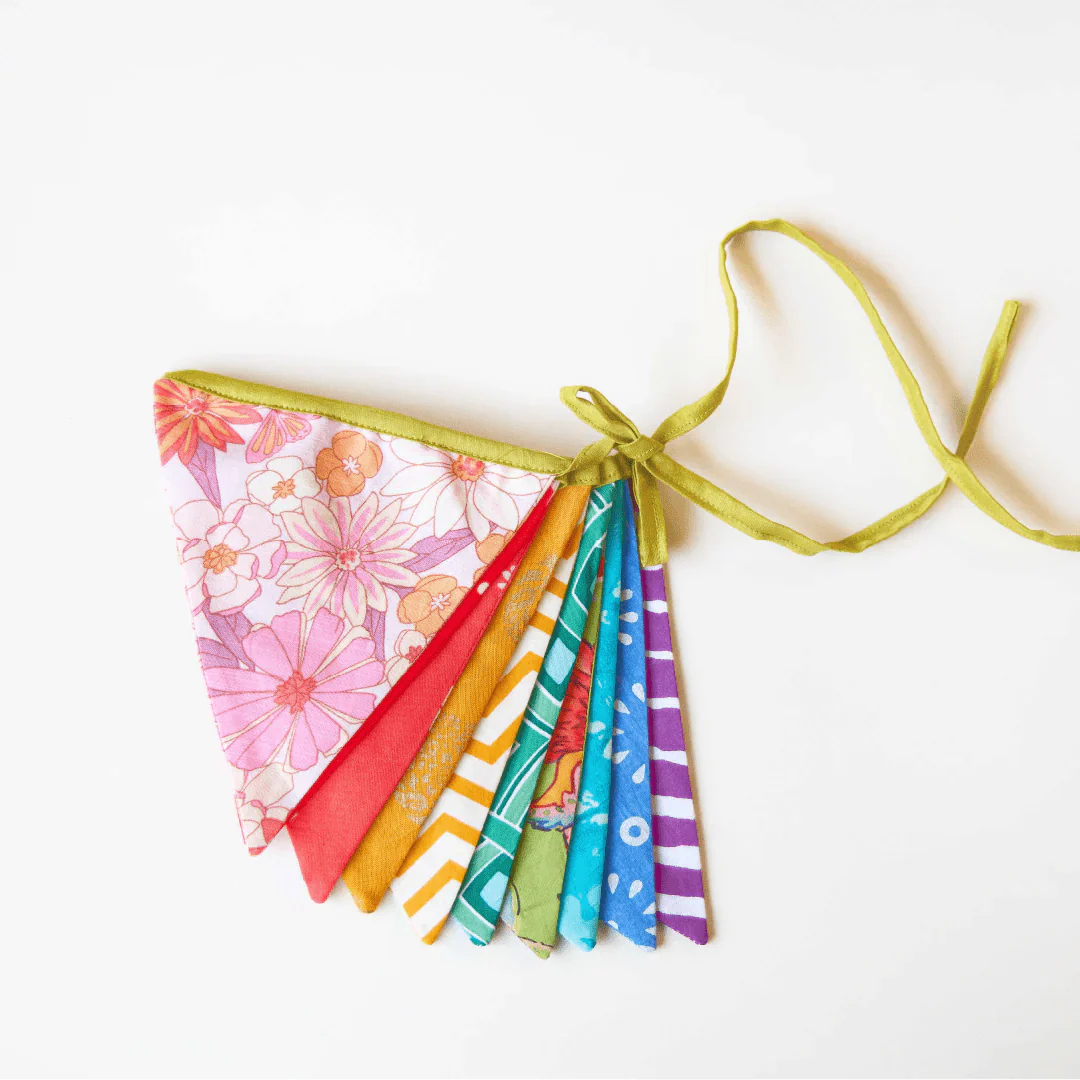 Party Streamer Combo - Rainbow Banner Bunting + Rainbow Fringe Streamer Garland (Pack of 2) - Image 4