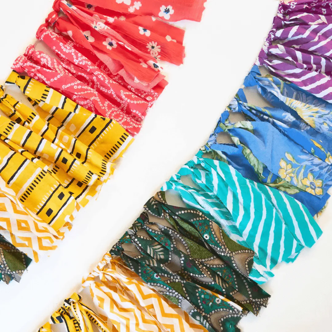 Party Streamer Combo - Rainbow Banner Bunting + Rainbow Fringe Streamer Garland (Pack of 2) - Image 5