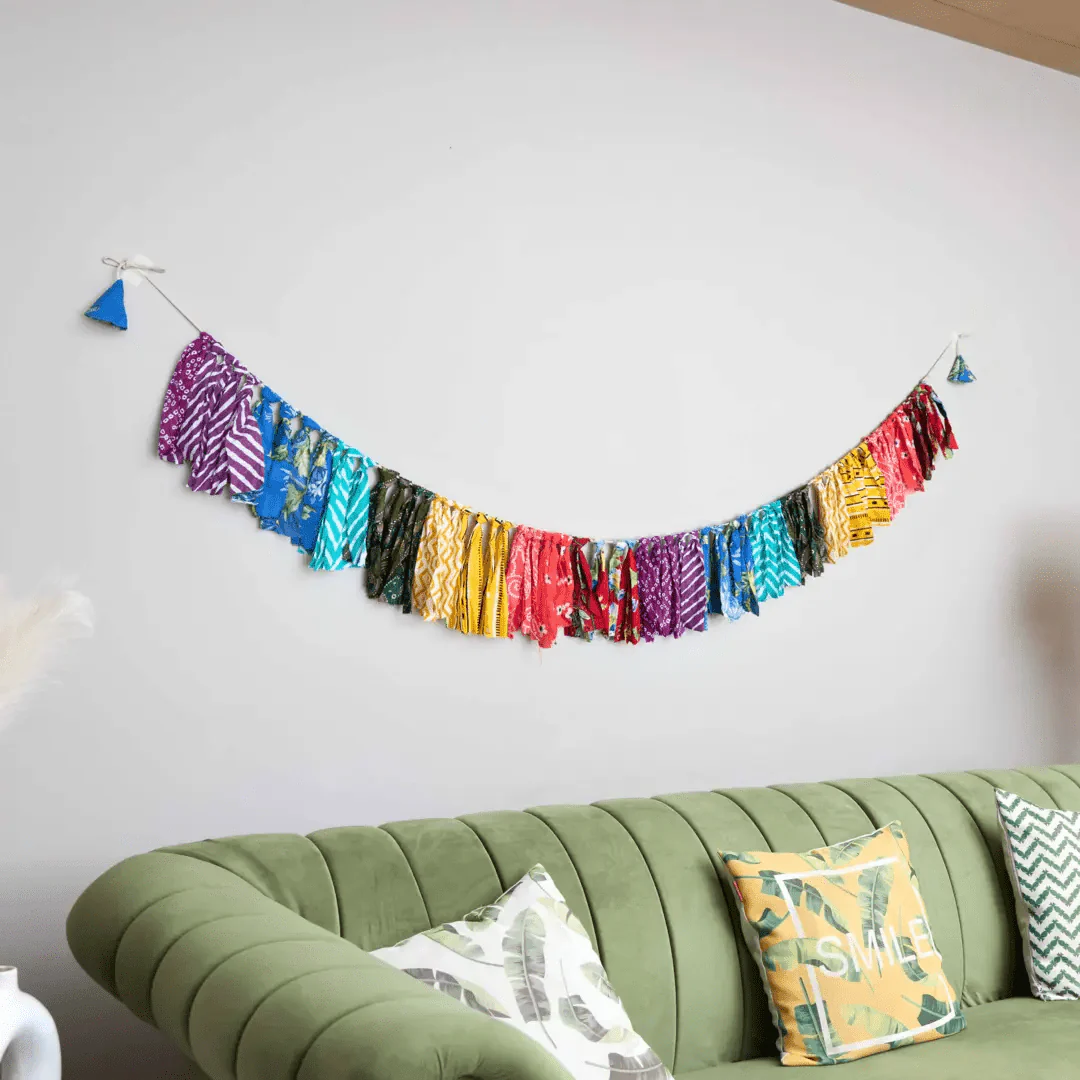 Party Streamer Combo - Rainbow Banner Bunting + Rainbow Fringe Streamer Garland (Pack of 2) - Image 6