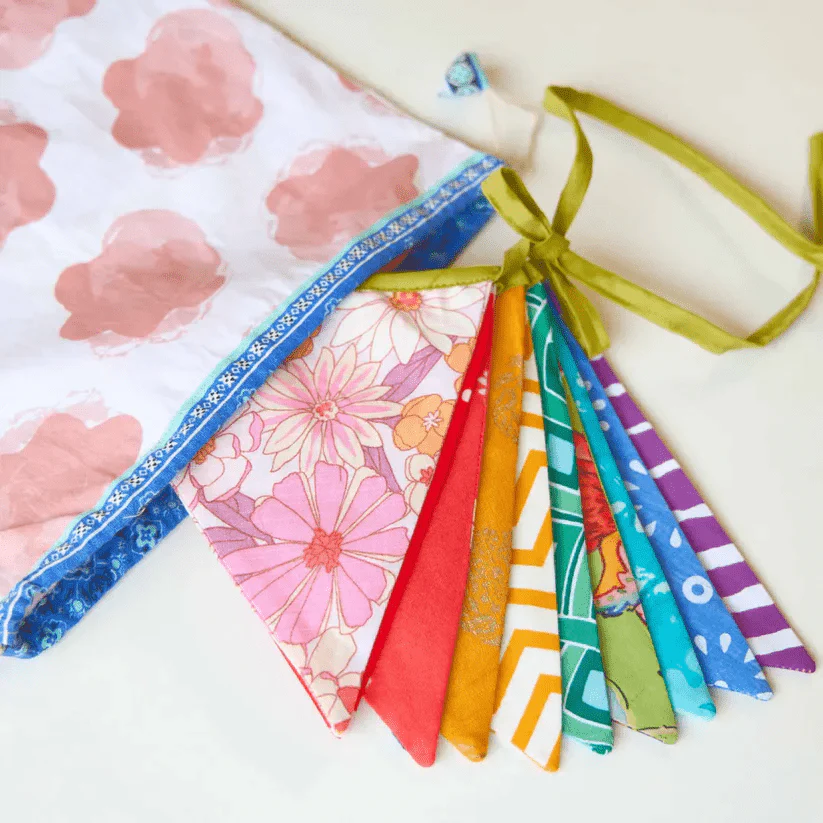 Party Streamer Combo - Rainbow Banner Bunting + Rainbow Fringe Streamer Garland (Pack of 2) - Image 7