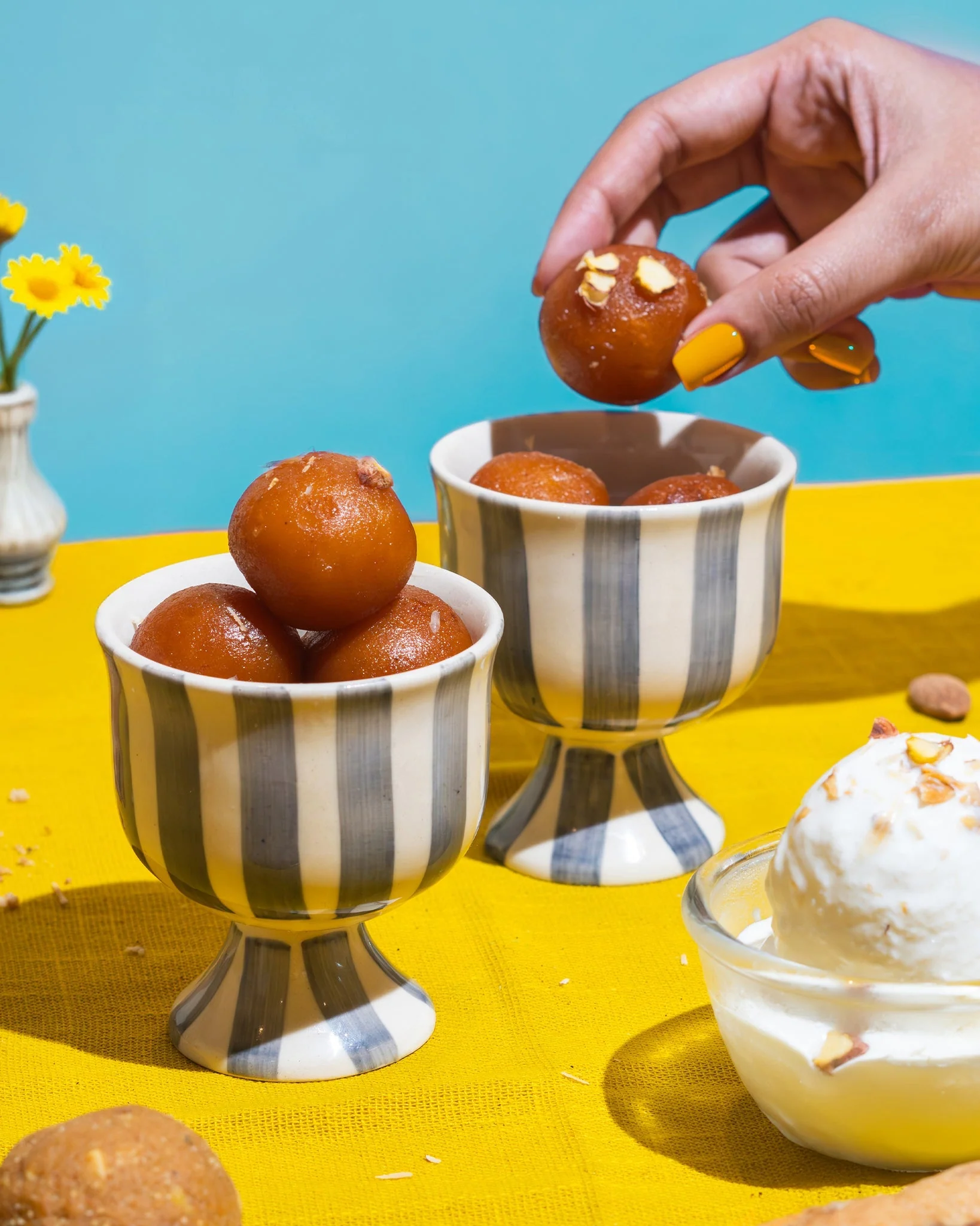 Pebble Dessert Cups Set of 2 | Stylish Glassware for Desserts