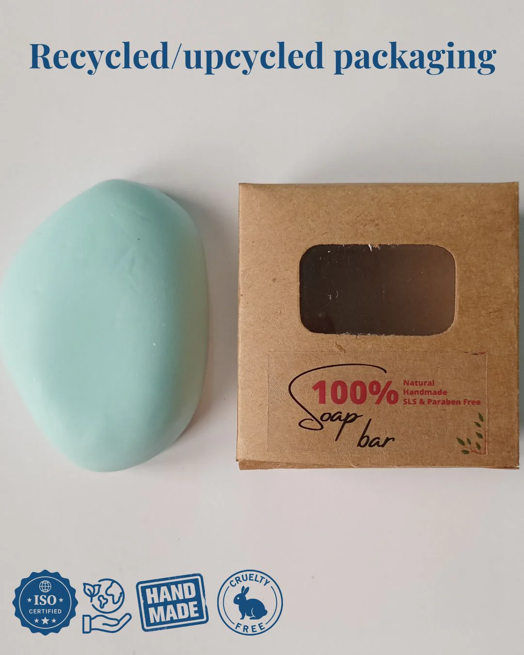 Pebble Shaped Goat Milk and Shea Butter Soap Bar - Image 3