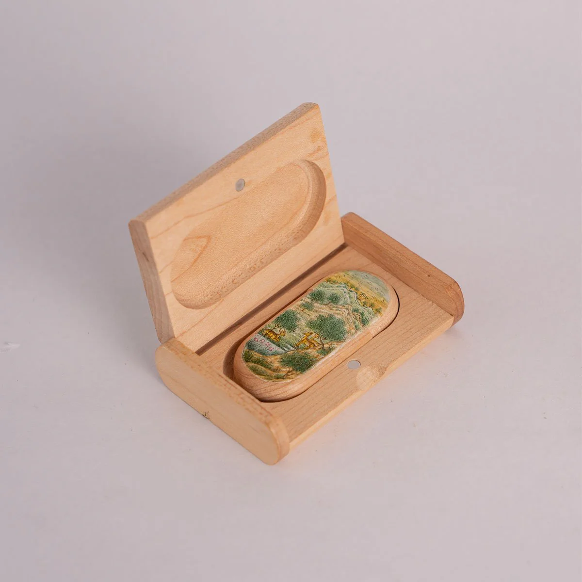 Wooden Pen drive Box Set with Hand Painted Miniature Art - Image 9