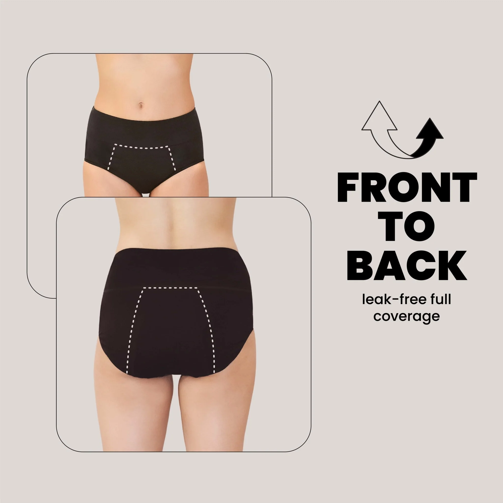 High Cut Reusable LeakProof Period Panty | Moderate to Heavy Flow - Image 5