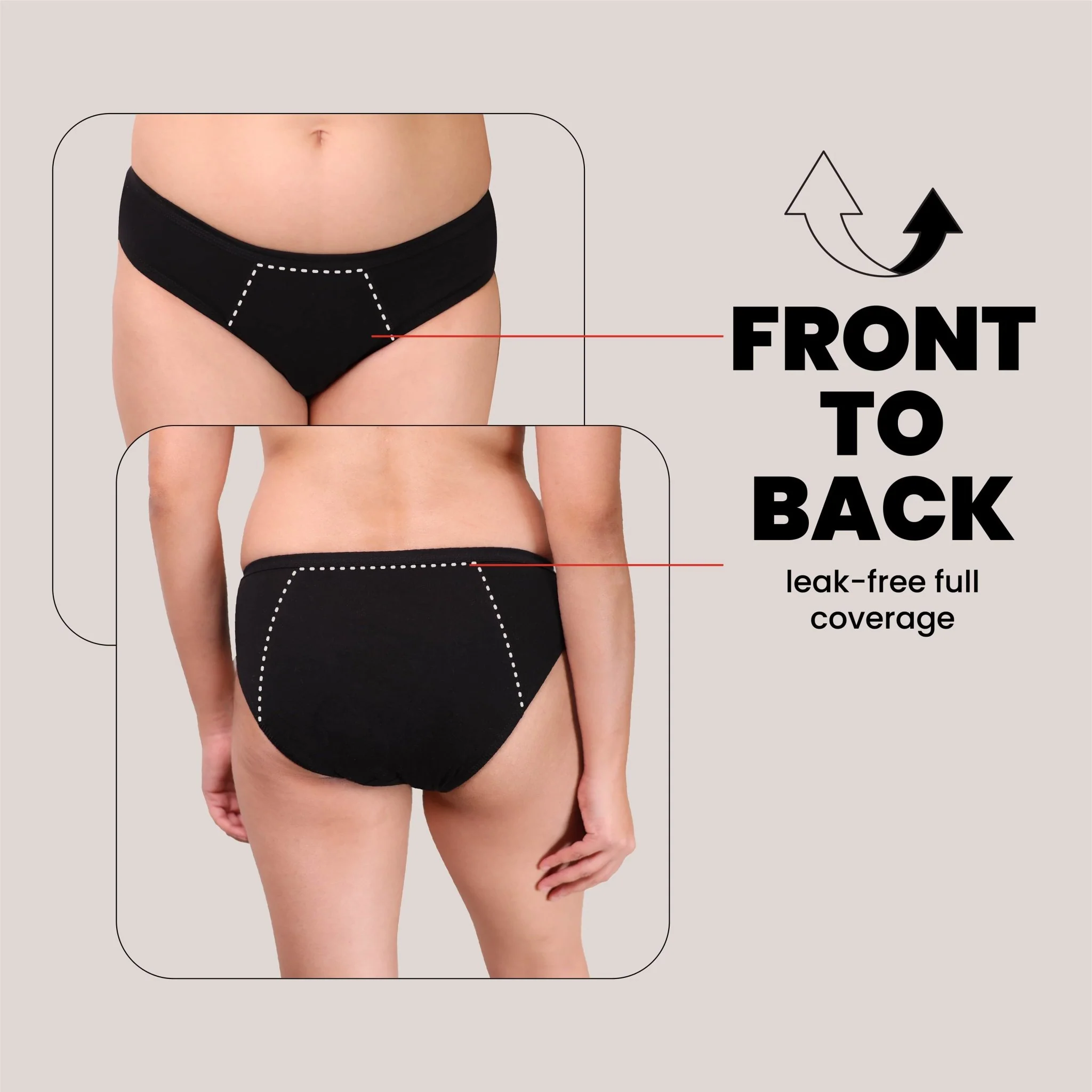 BacQup Reusable Period Underwear | Moderate Flow | Regular Discharges - Image 4