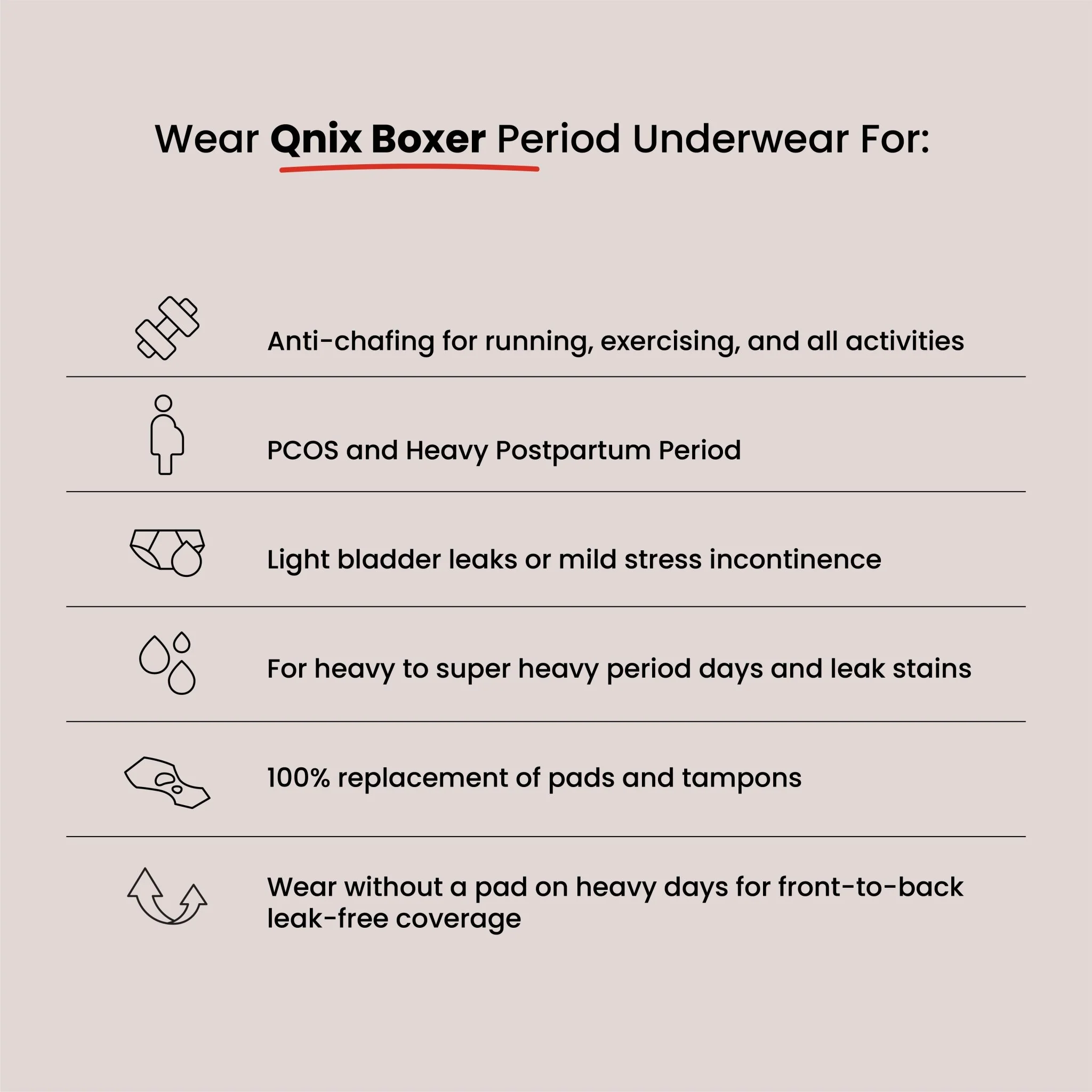 Boxer Brief Reusable Period Panty | Super Heavy Flow | Leakproof - Image 4