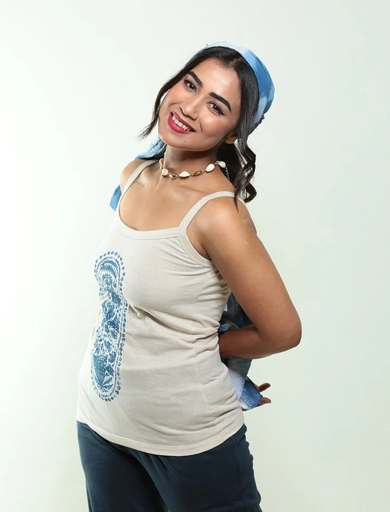 Persian Leisure Biowashed Organic Cotton Tank- Cream - Image 3