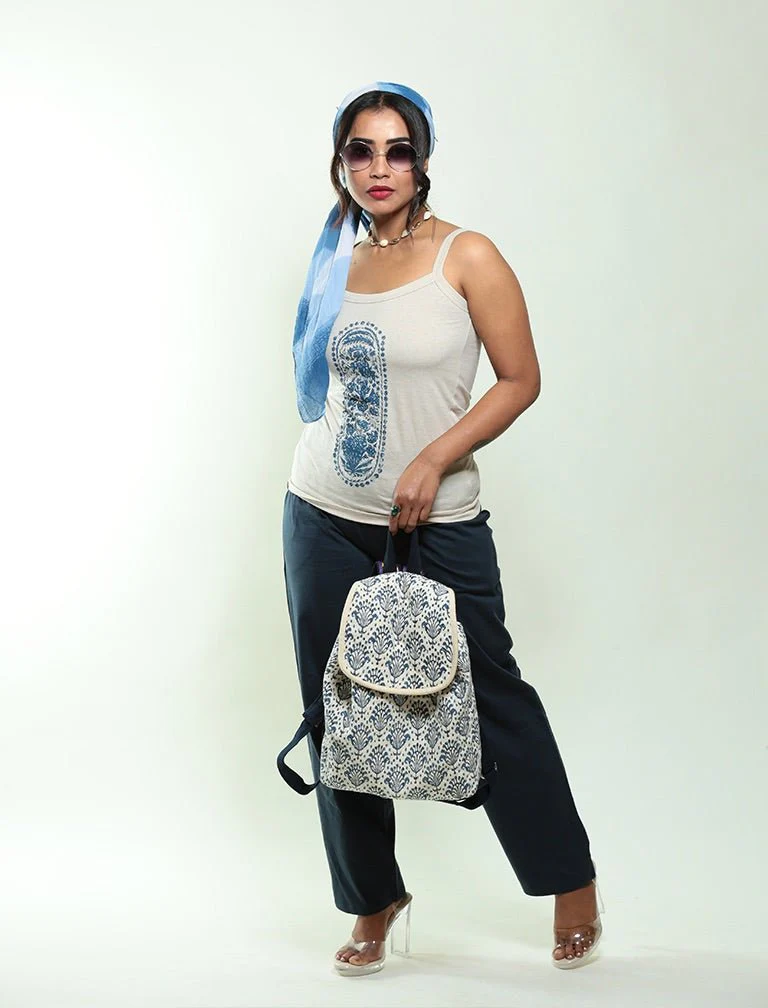 Persian Leisure Biowashed Organic Cotton Tank- Cream - Image 4