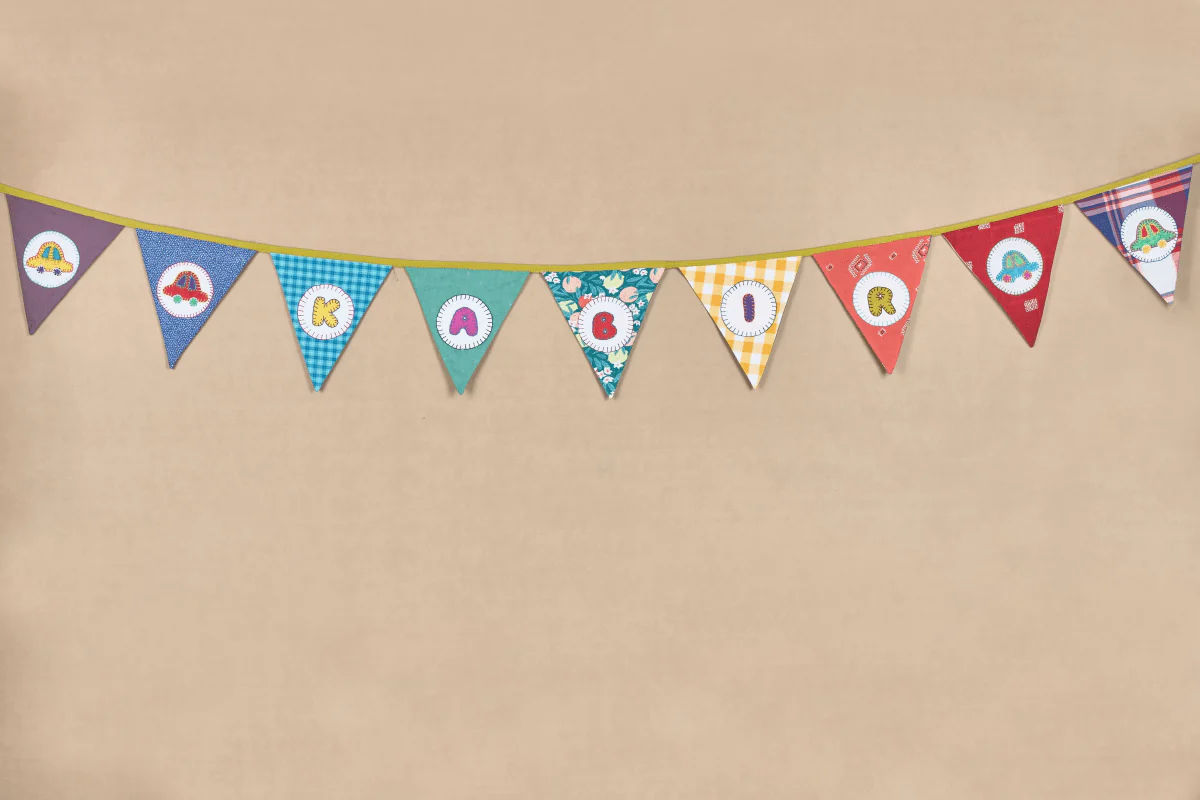 Personalized Name Banner with Cars Motifs (Triangle Flag) - Image 6