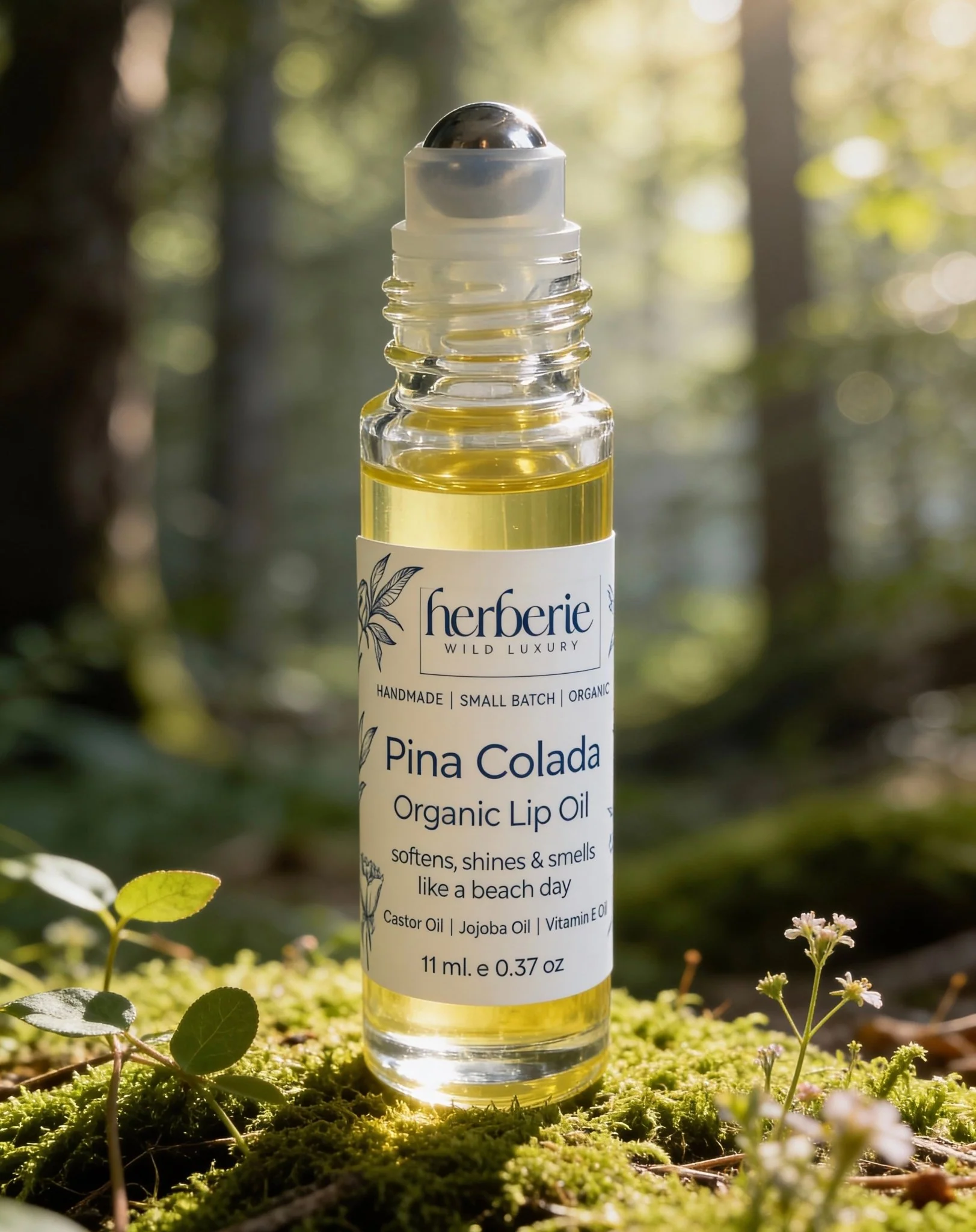Pina Colada Organic Lip Oil | Hydrating Lip Care | 11ml - Image 2