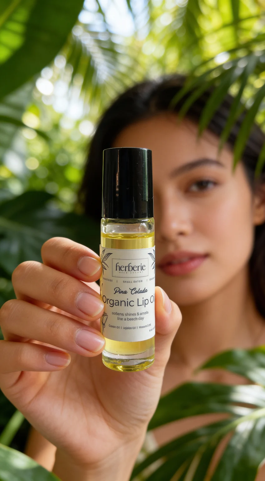 Pina Colada Organic Lip Oil | Hydrating Lip Care | 11ml - Image 3
