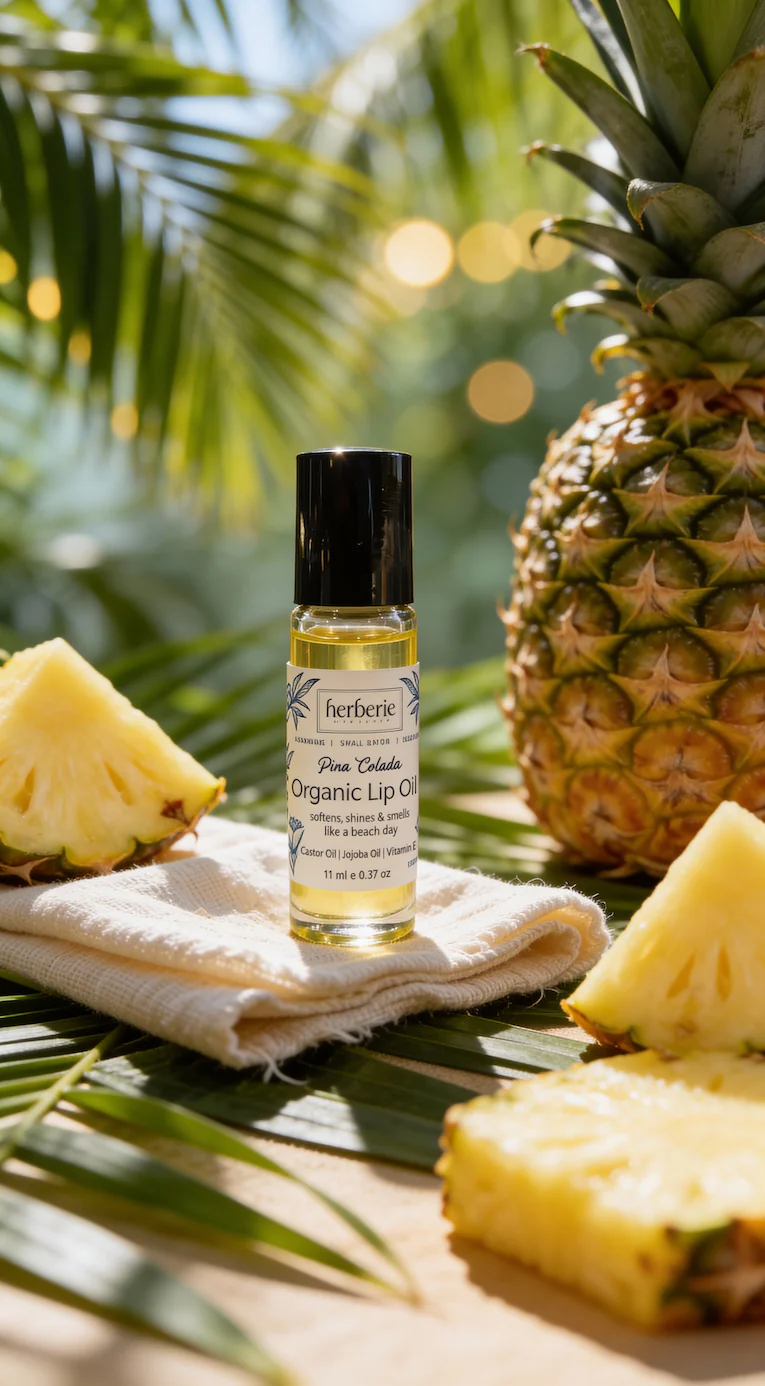 Pina Colada Organic Lip Oil | Hydrating Lip Care | 11ml - Image 4