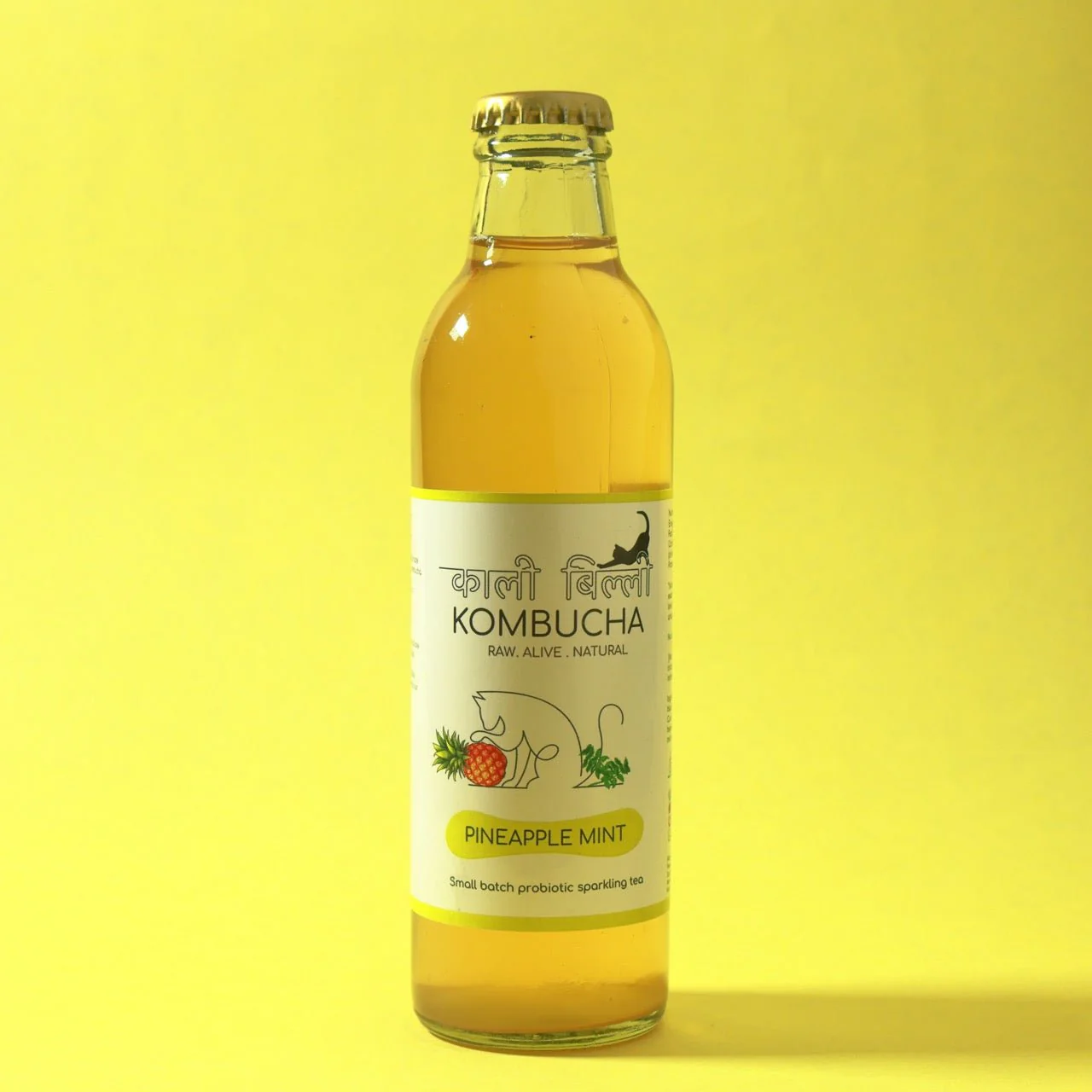 Pineapple Mint Kombucha 250ml | Refreshing Probiotic Fermented Tea