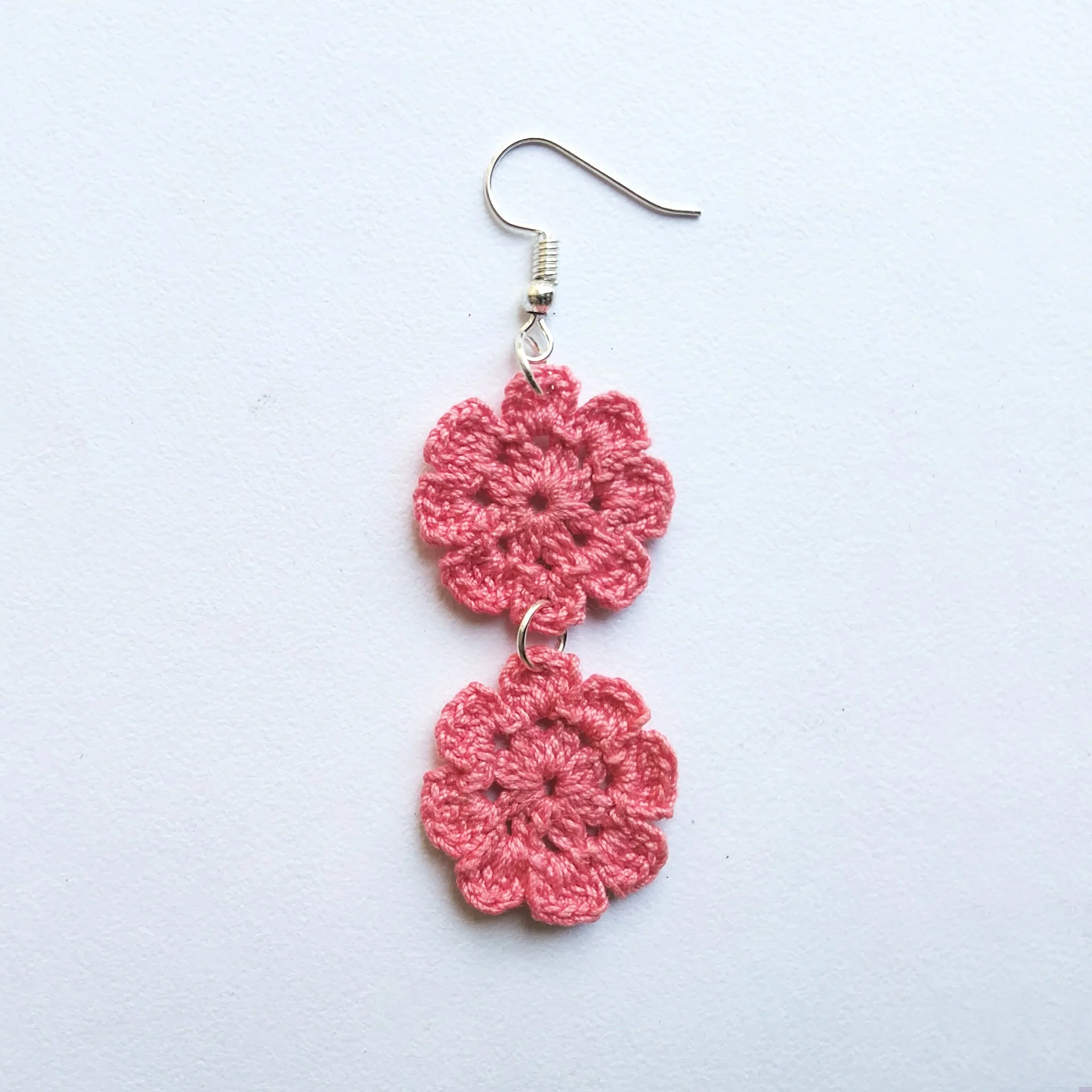 Pink Delight- Handmade Crochet Earring - Image 2