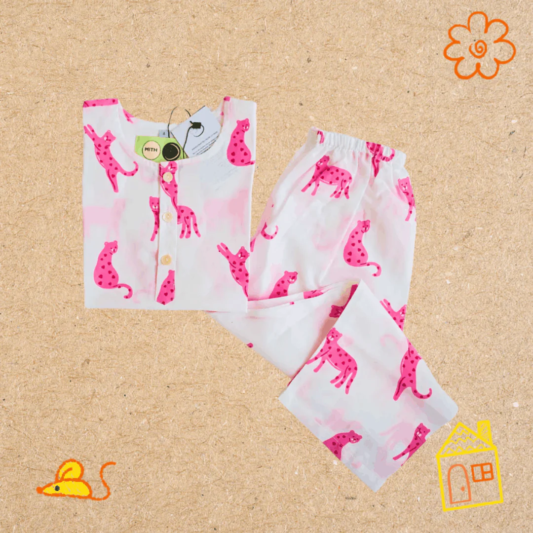 Pink Panther- Unisex Kids Cotton Nightwear - Image 5