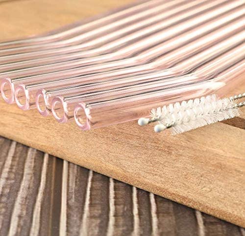 Pink Saphire Glass Straws (Set of 6) - Image 3