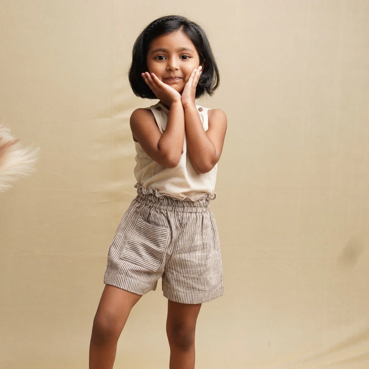Cotton Shorts for Girls | Playful Ruffle Hem | Comfortable Summerwear - Image 4