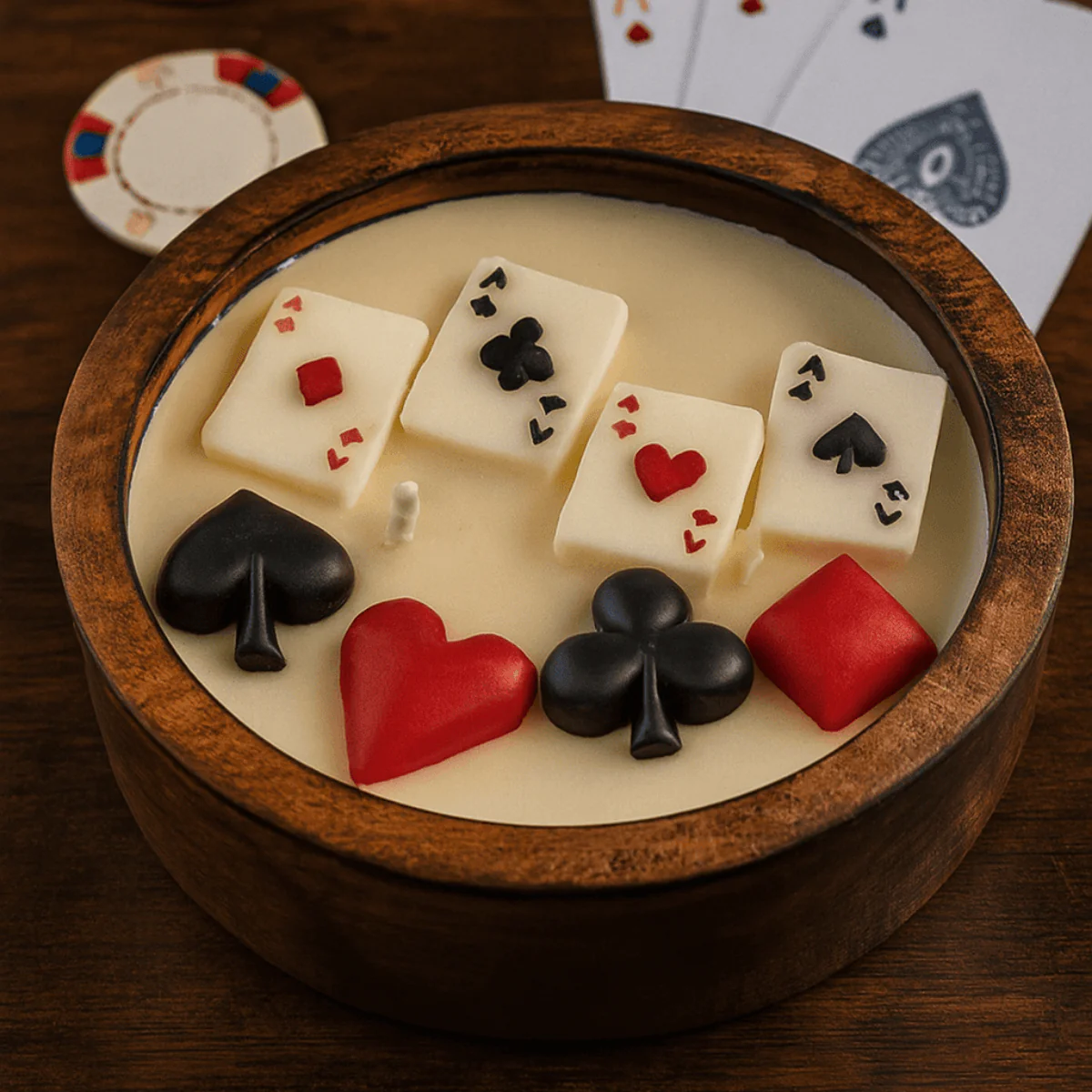 Poker Decorative Candle | Unique Diwali Home Decor - Image 2