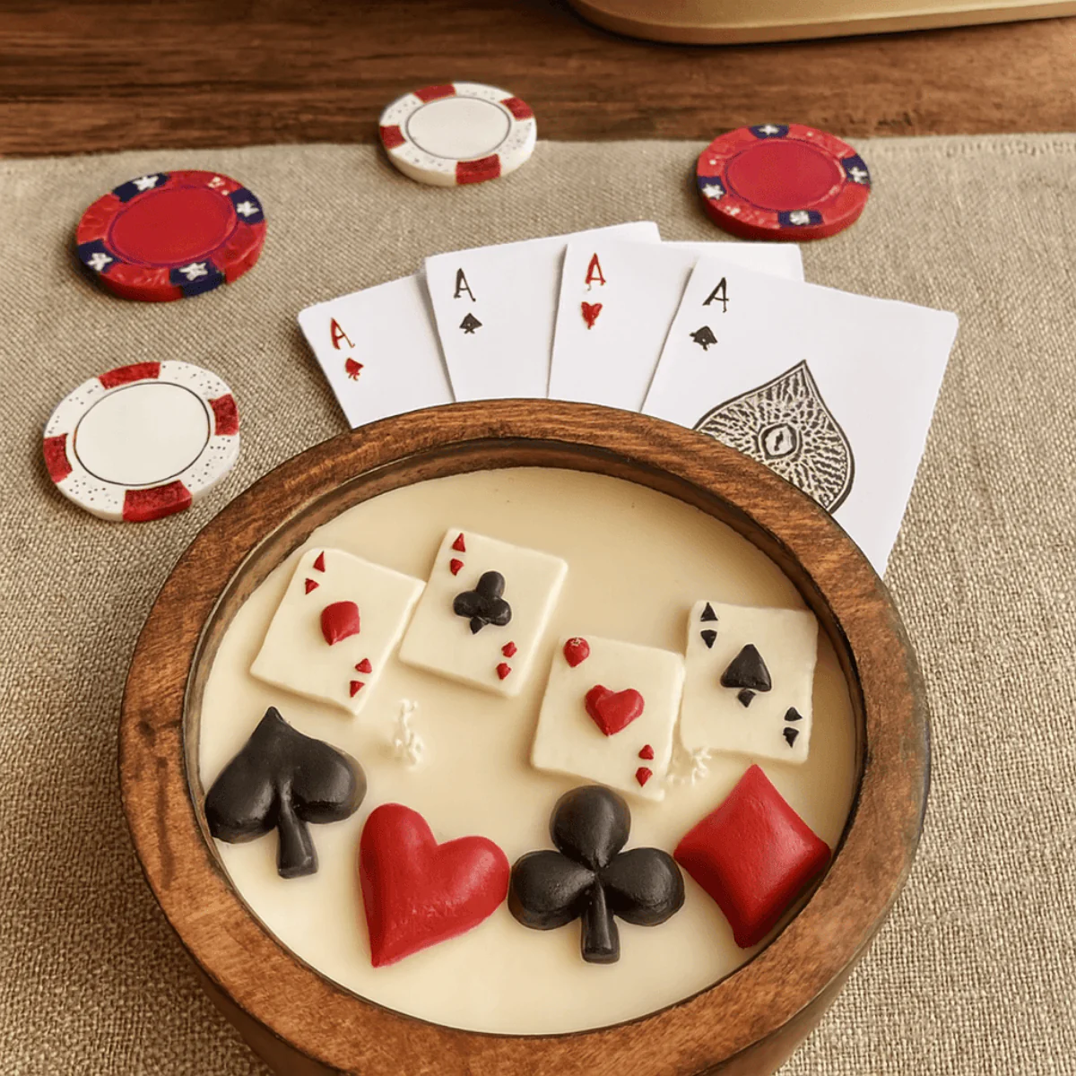 Poker Decorative Candle | Unique Diwali Home Decor - Image 3