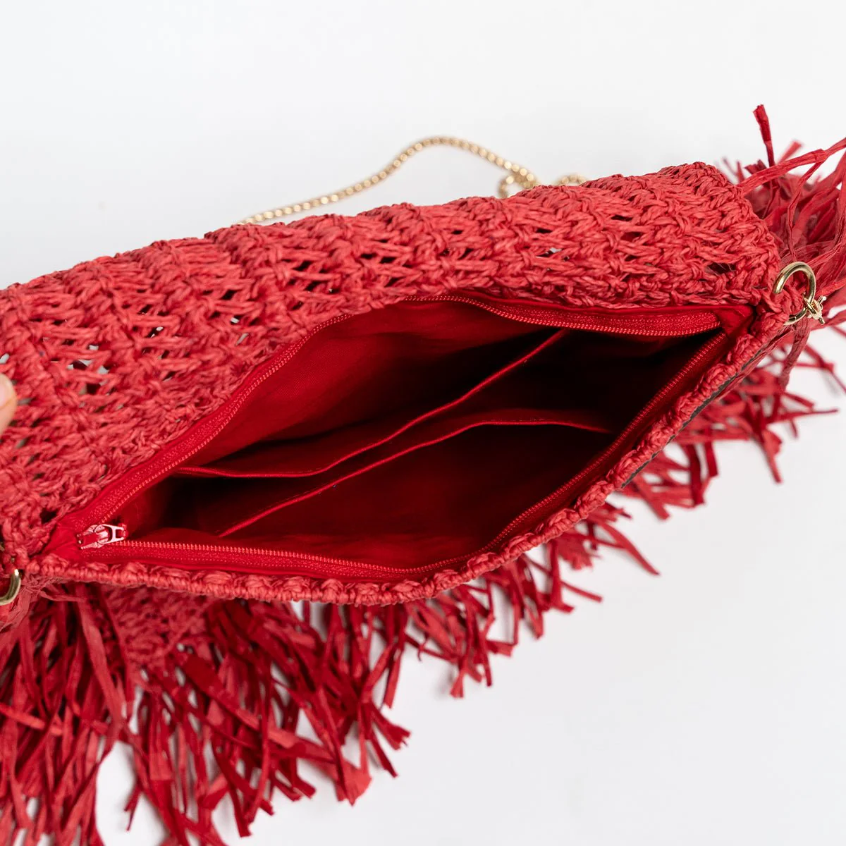 Poppy Raffia Bag | Handwoven Natural Raffia Everyday Bag - Image 6