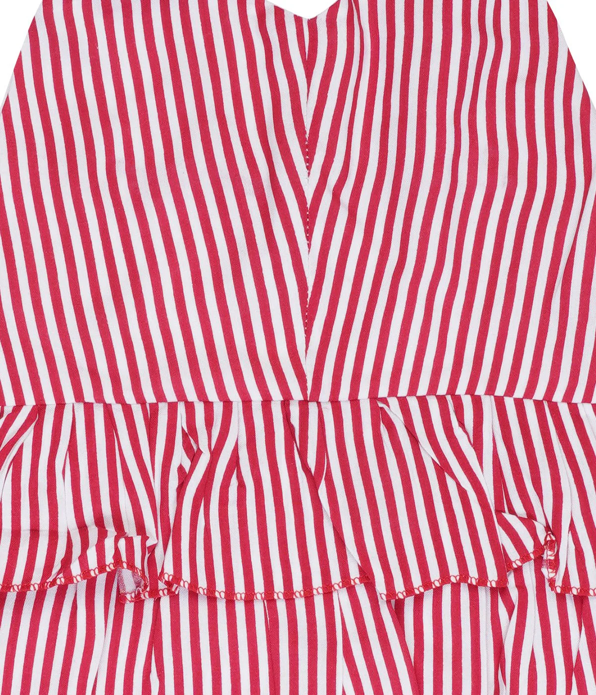 Red Stripe Co-ord Skirt and Top Set Regular Fit for Girls - Image 3