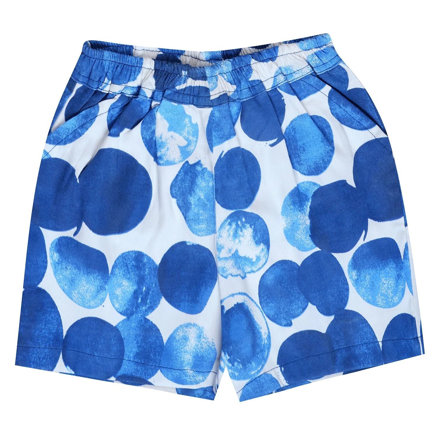 Royal Blue Top & Printed Shorts Set For Girls | Regular Fit - Image 5