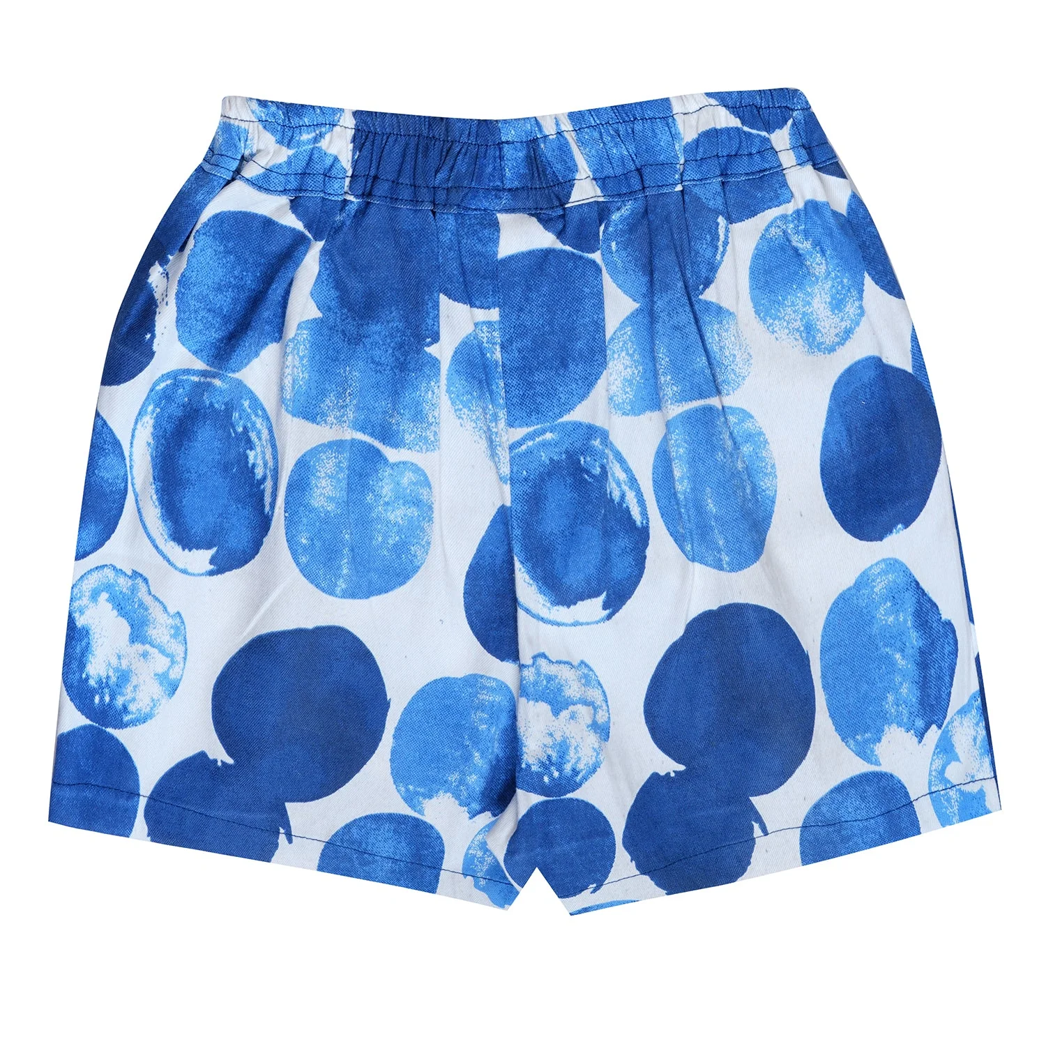 Royal Blue Top & Printed Shorts Set For Girls | Regular Fit - Image 6