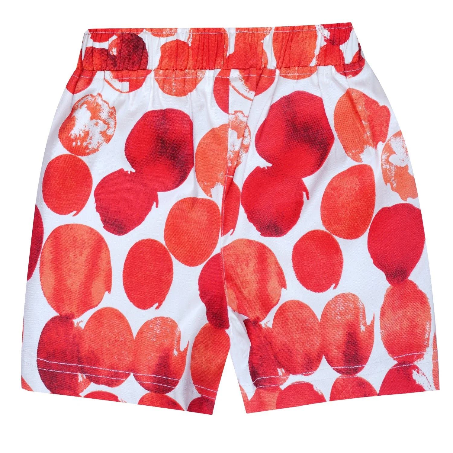 Tangerine Top & Dot Print Shorts Set For Girls | Regular Fit - Image 6