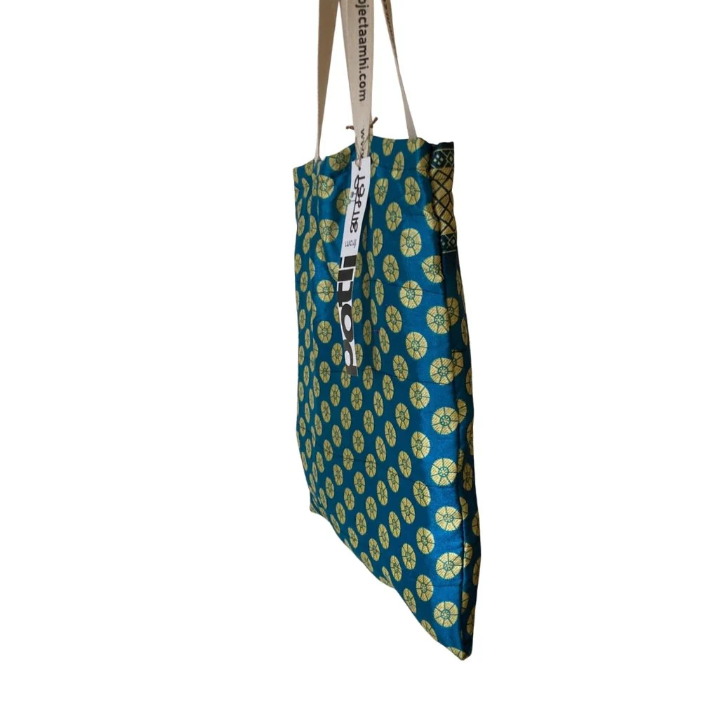 Upcycled Tote Bag Sustainable Reusable Carry Bag - Image 13