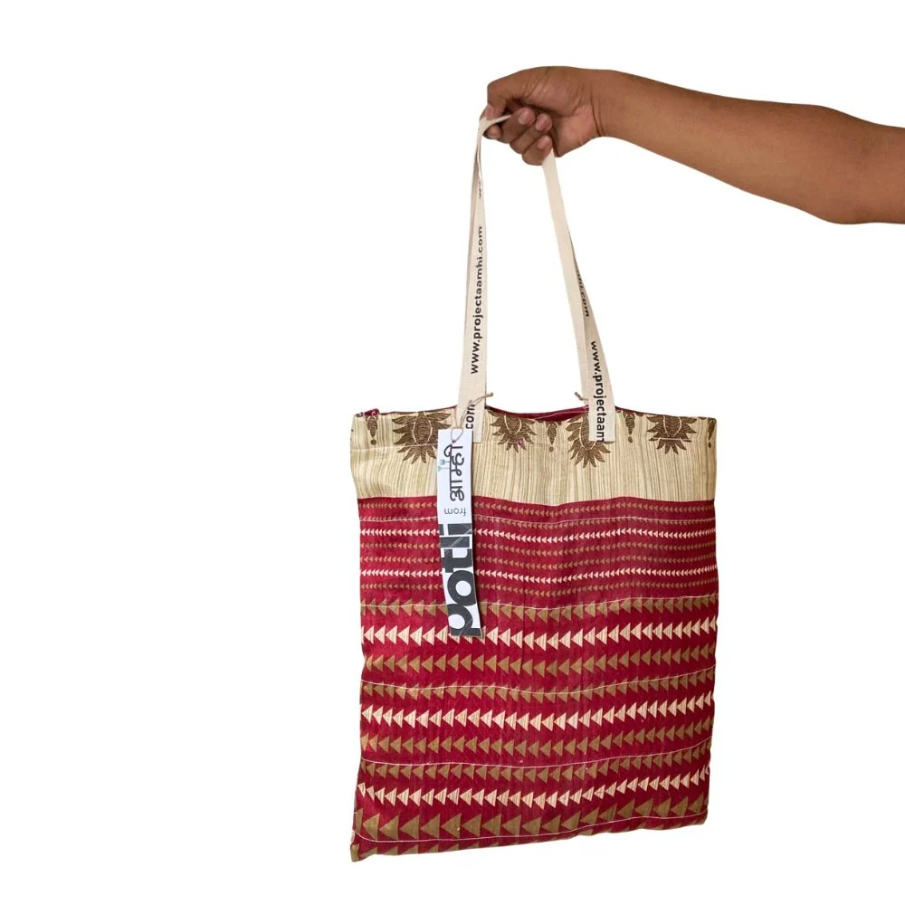Upcycled Tote Bag Sustainable Reusable Carry Bag - Image 15