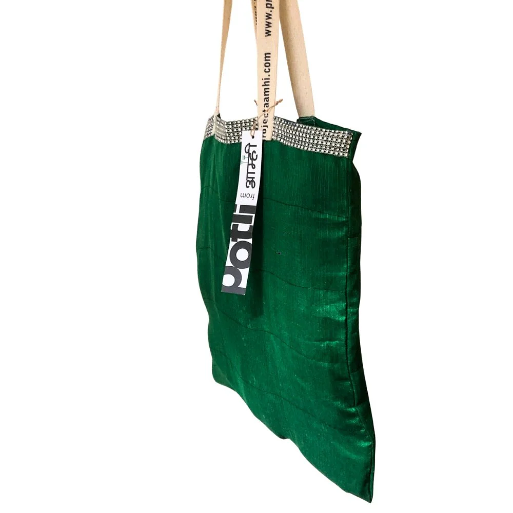 Upcycled Tote Bag Sustainable Reusable Carry Bag - Image 25