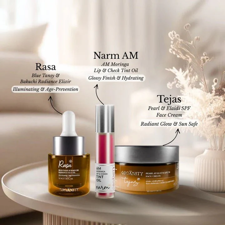 Pre-Party Glass Skin Glow Trio | Face Oil + SPF Cream + Tint - Image 2
