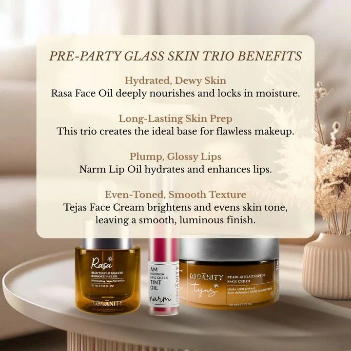 Pre-Party Glass Skin Glow Trio | Face Oil + SPF Cream + Tint - Image 8