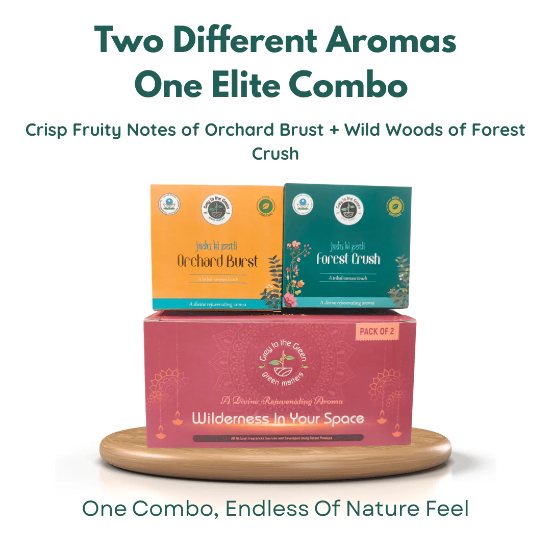Premium Botanical Car Aroma Potli | Orchard Brust & Forest Crush | Pack of 2 - Image 3
