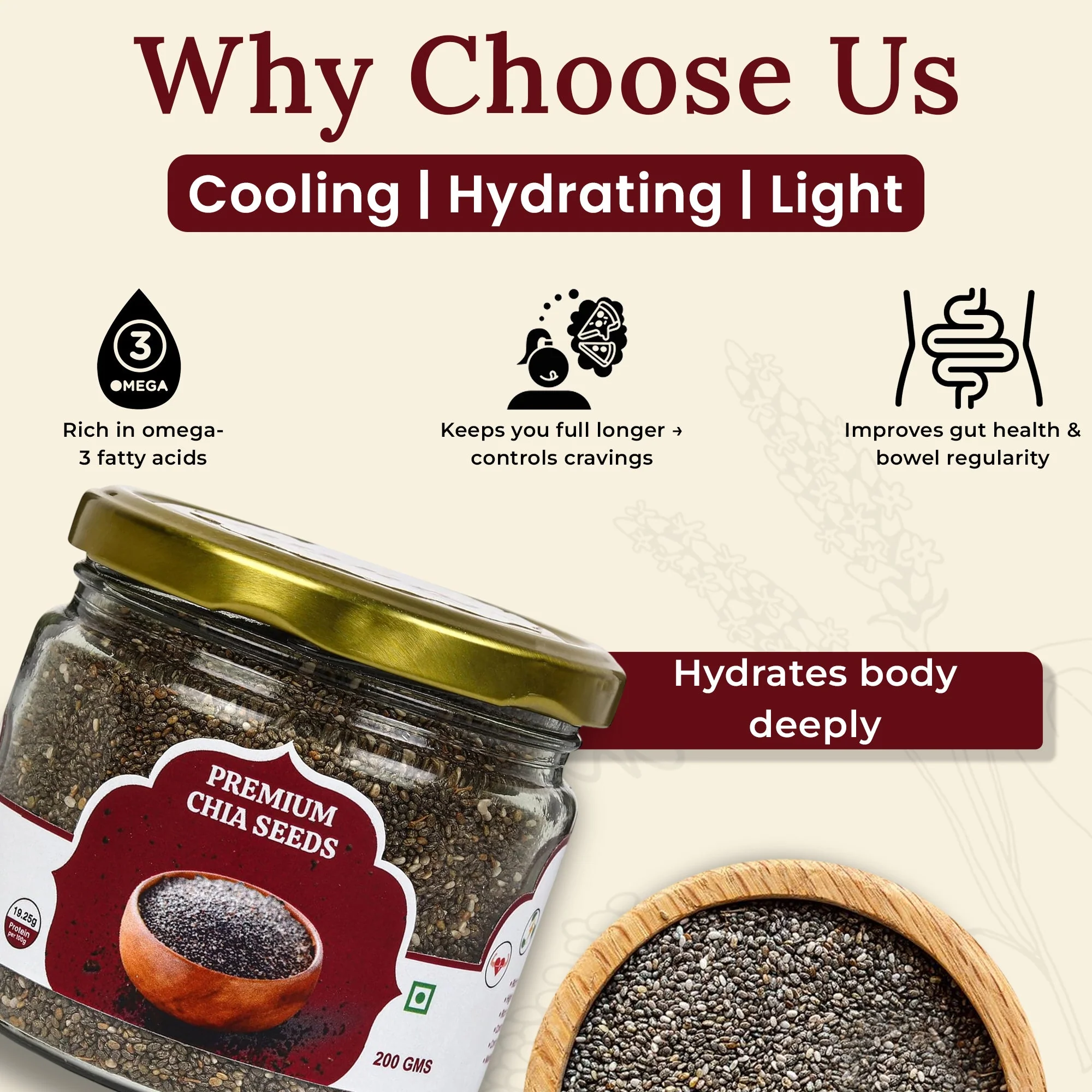 Premium Chia Seeds 200g | 100% Natural High Protein Seeds - Image 8