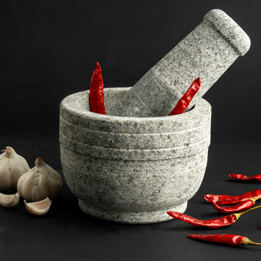 Premium Uthukuli Stone Mortar and Pestle (Extra Large) - Image 2