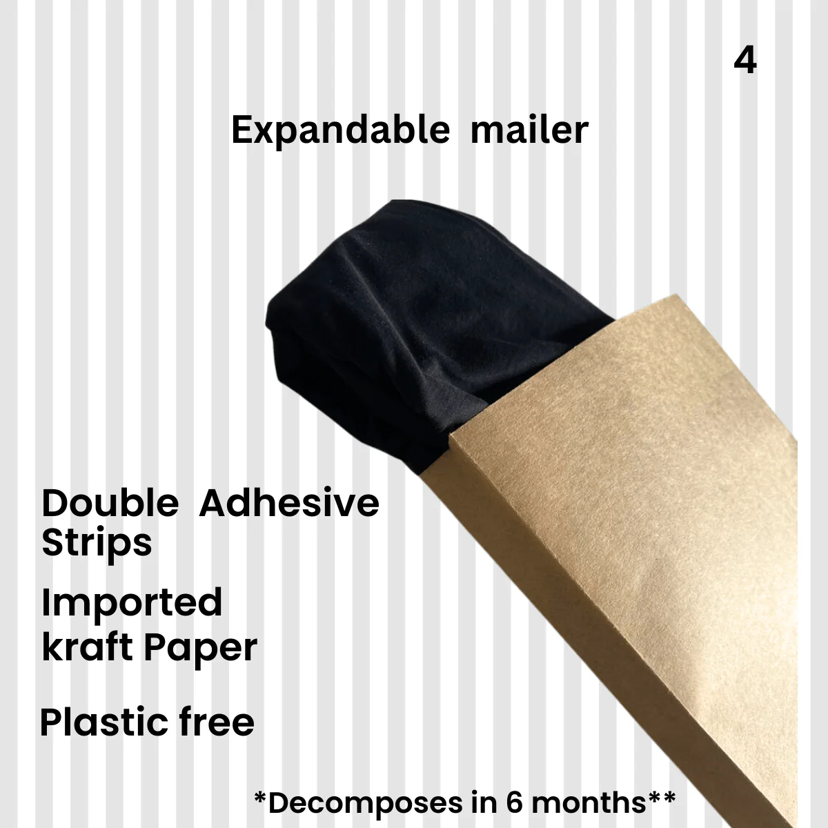Prime Imported Kraft Paper Expandable Mailer Bag - Image 2