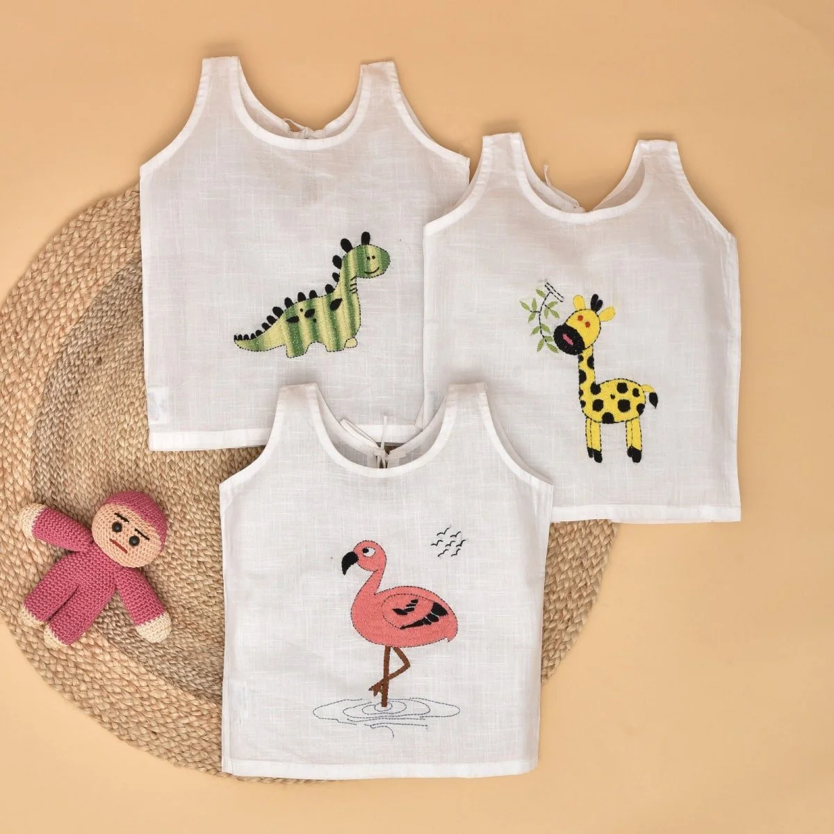 Pure Cotton Baby Jabla Combo Set – Animal Embroidery - Image 10