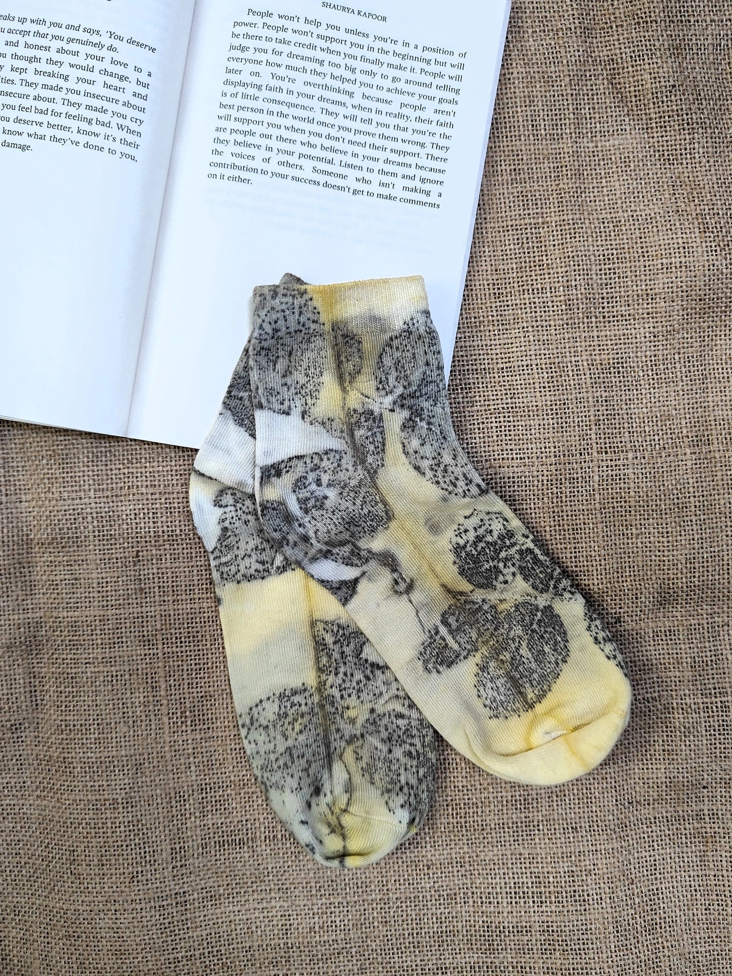 Pure Cotton Socks | Naturally Dyed with Marigold & Rose Petals