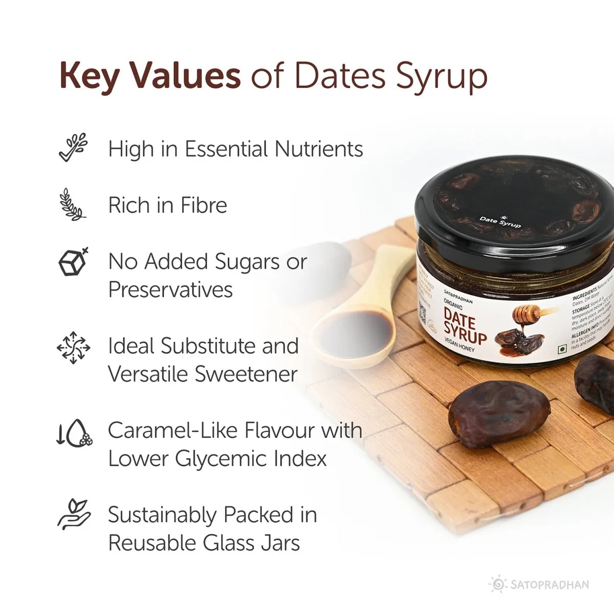 Pure Date Syrup- Natural Alternative to Bee Honey for Vegans - Image 3