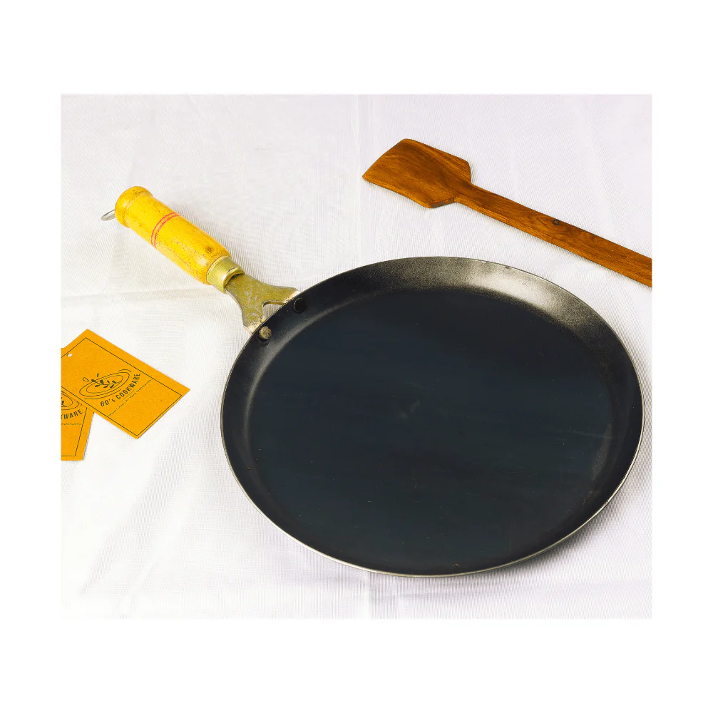 Pure Iron Handmade Dosa Tawa (10inches Inches)+ Free Wooden Flip - Image 5