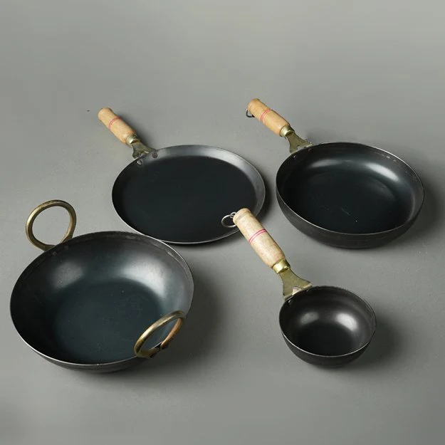 Pure Iron Handmade Family Combo (Ladle+ Fry Pan+ Dosa Tawa+ Kadhai) - Image 2